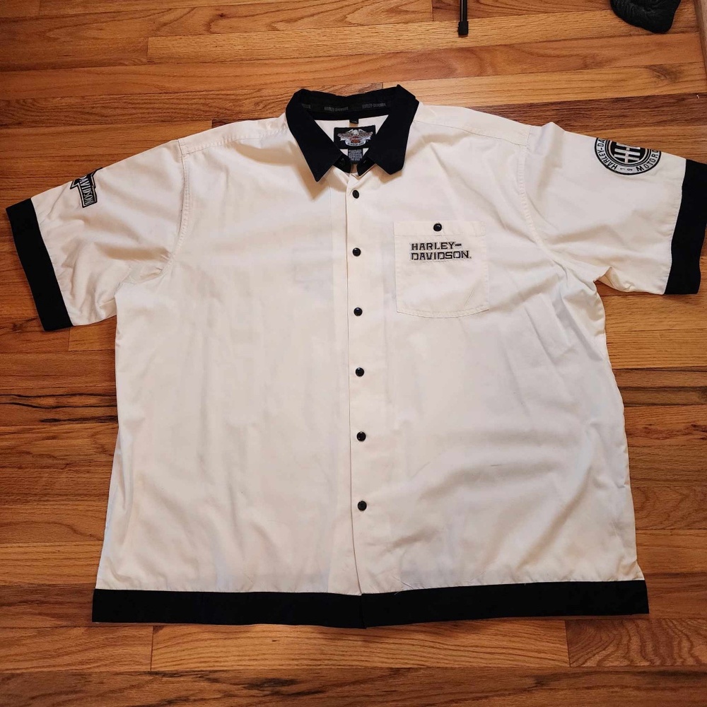 Harley Davidson Dress Button Down Short Sleeve Shirt XXXL